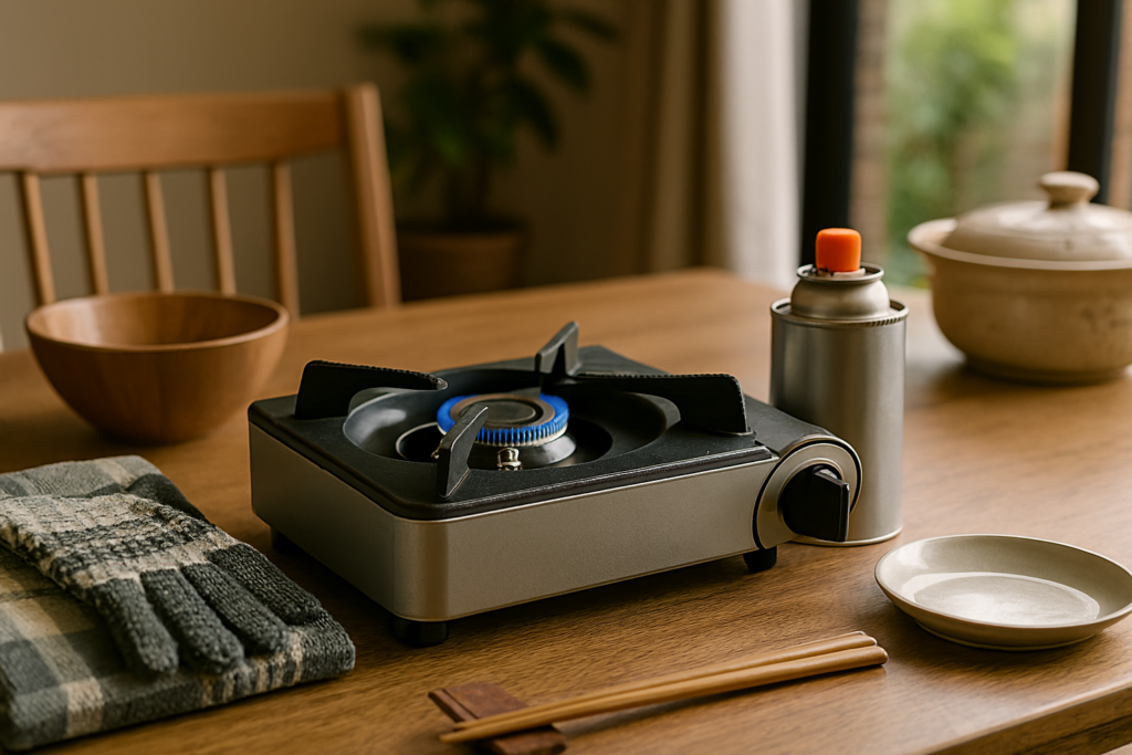防災時に役立つカセットコンロと非常食
