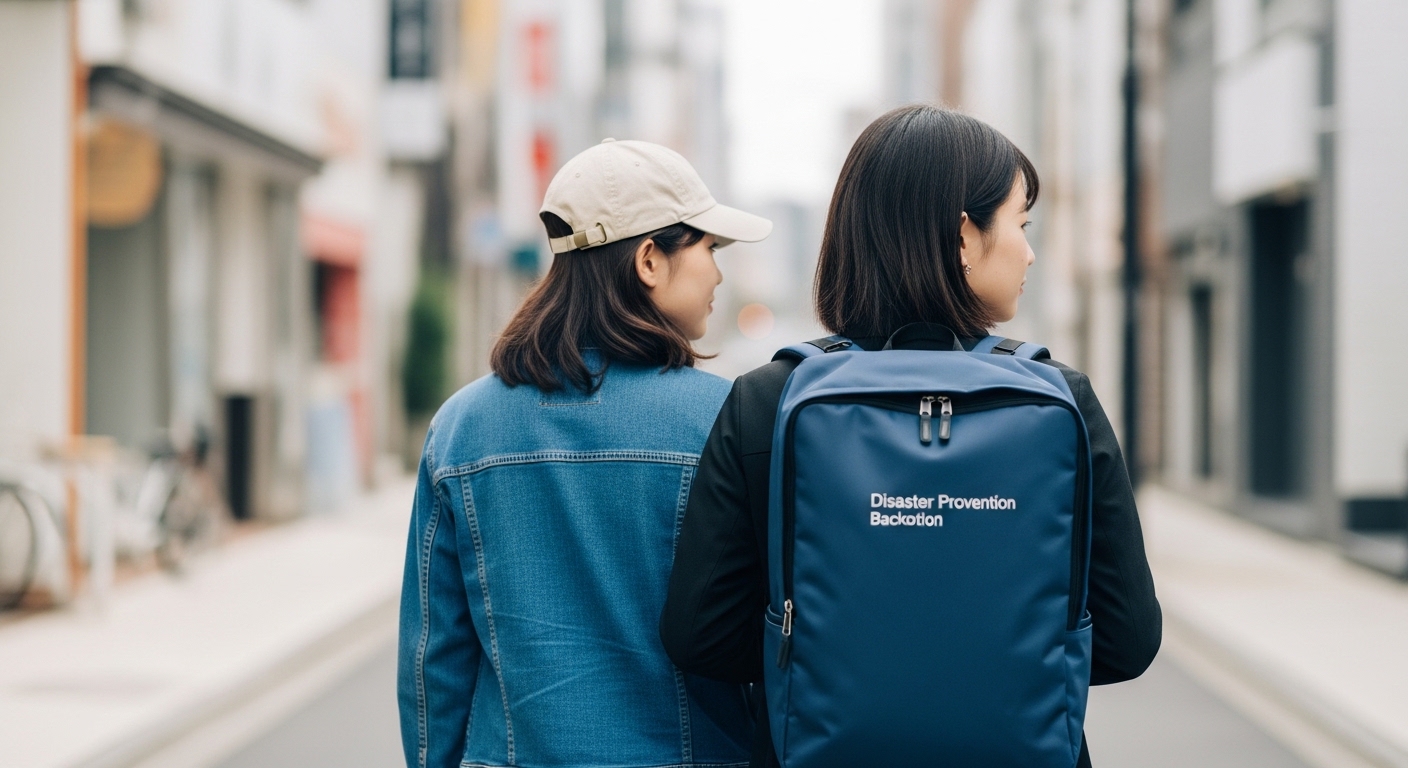 日本人女性が準備する小学生の防災リュック