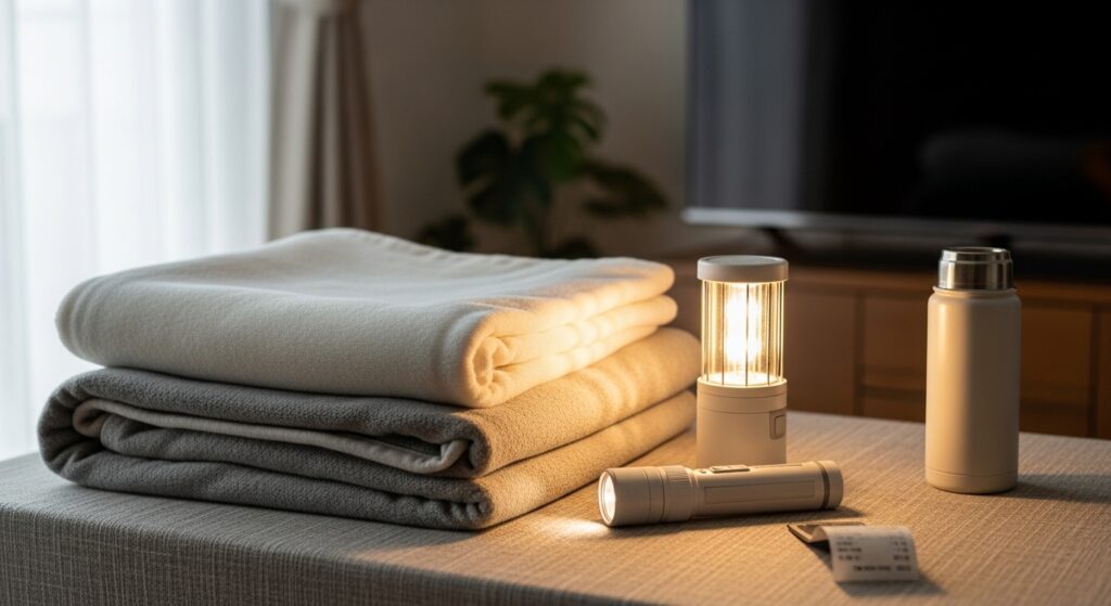 停電時の冷暖房代替手段の比較図