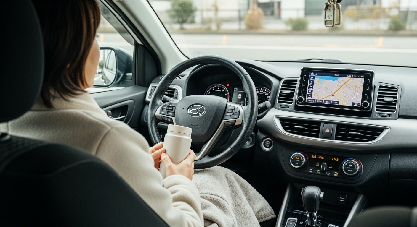 日本人女性がパネルを丁寧に拭く手入れ