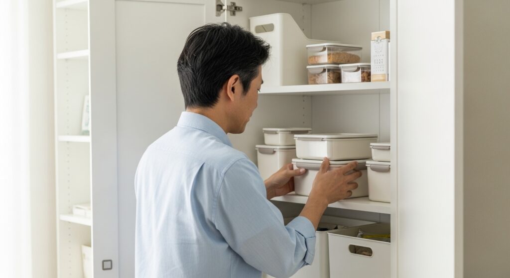 非常食加熱を試す日本人男性備蓄の選び方