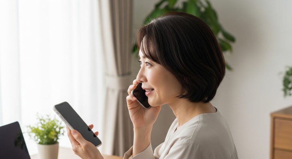 非常食3日分の備蓄を説明する日本人男性