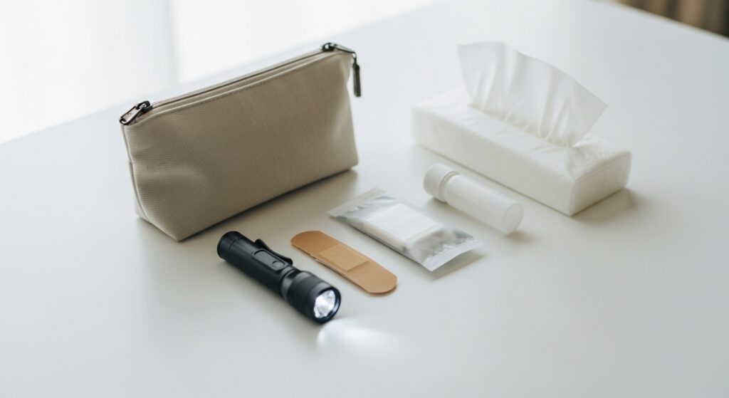 防災ポーチの最低限アイテム一式