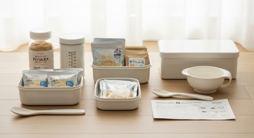 1歳向け非常食の備蓄セット例