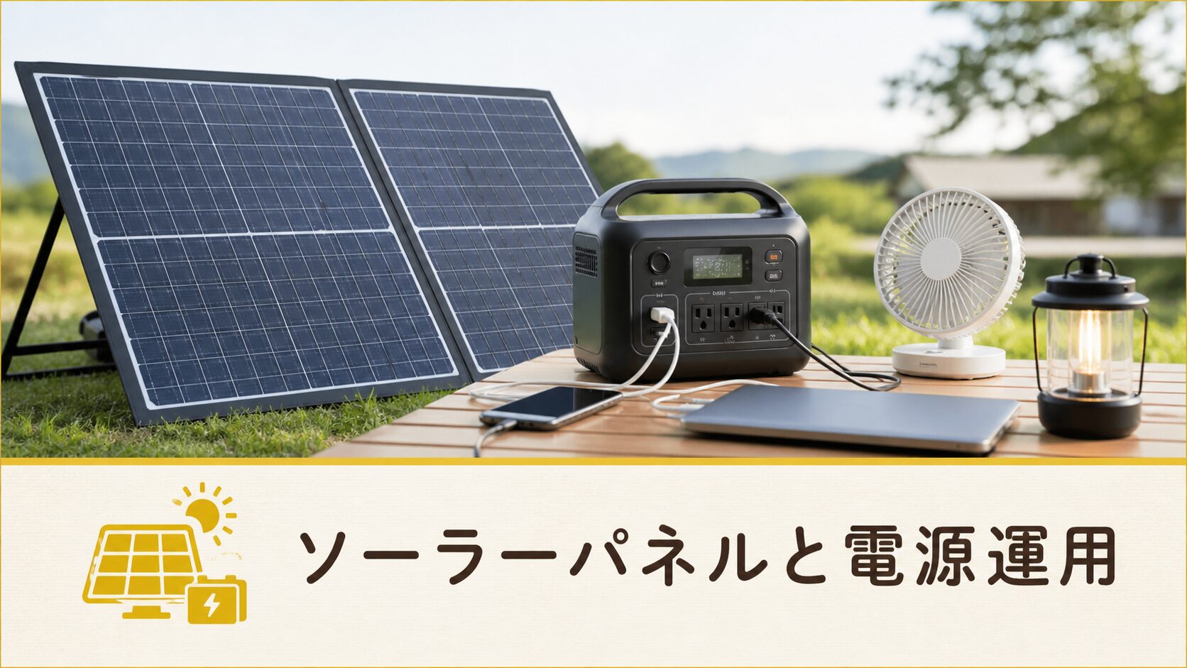 ソーラーパネルと電源運用