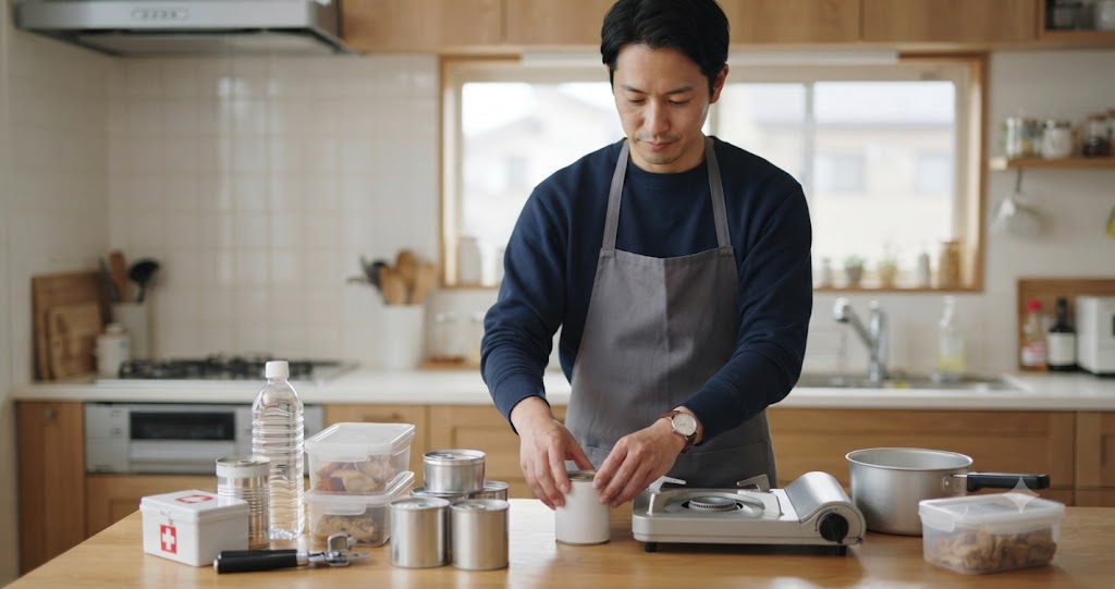 家庭の食品備蓄環境を表すイメージ画像