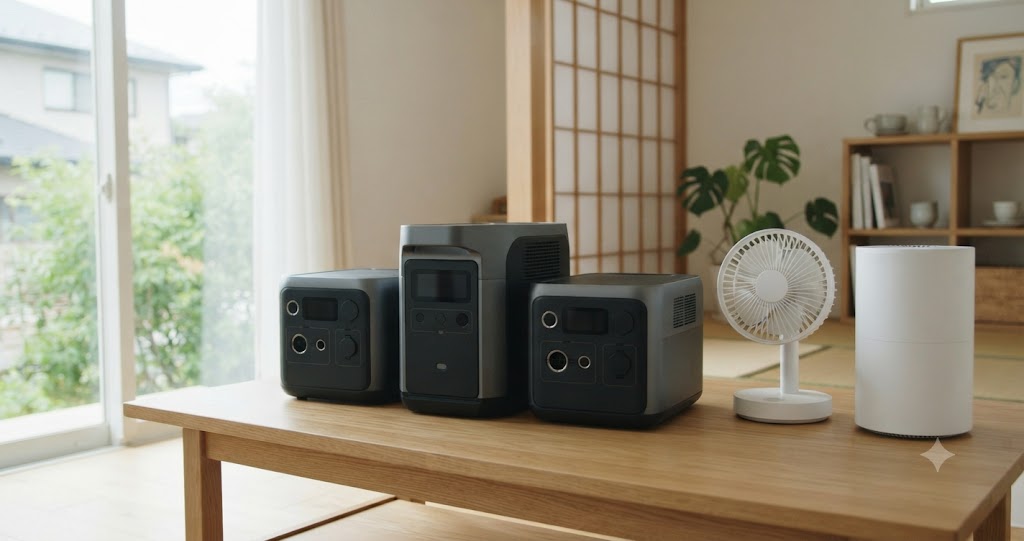ポータブル電源の動作確認を表すイメージ画像
