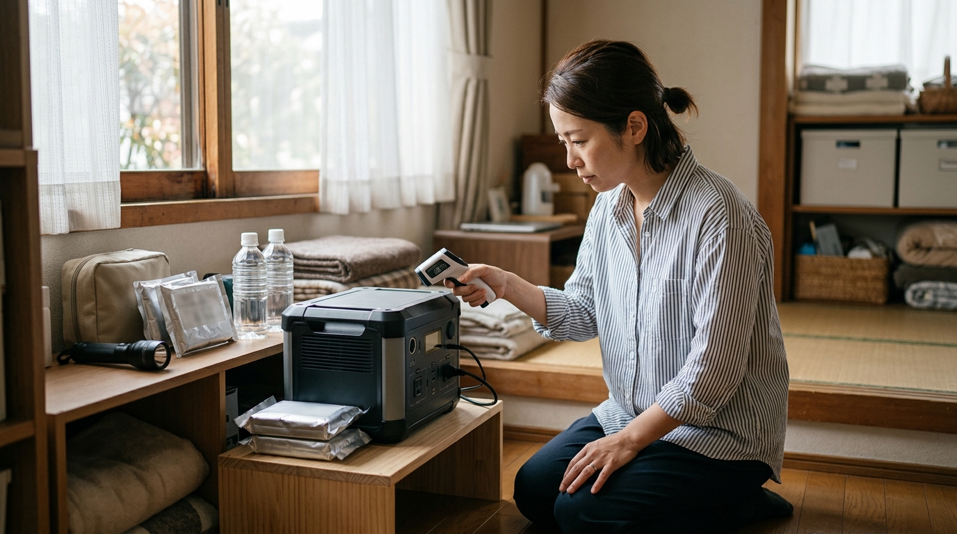 防災用品収納棚を表すイメージ画像