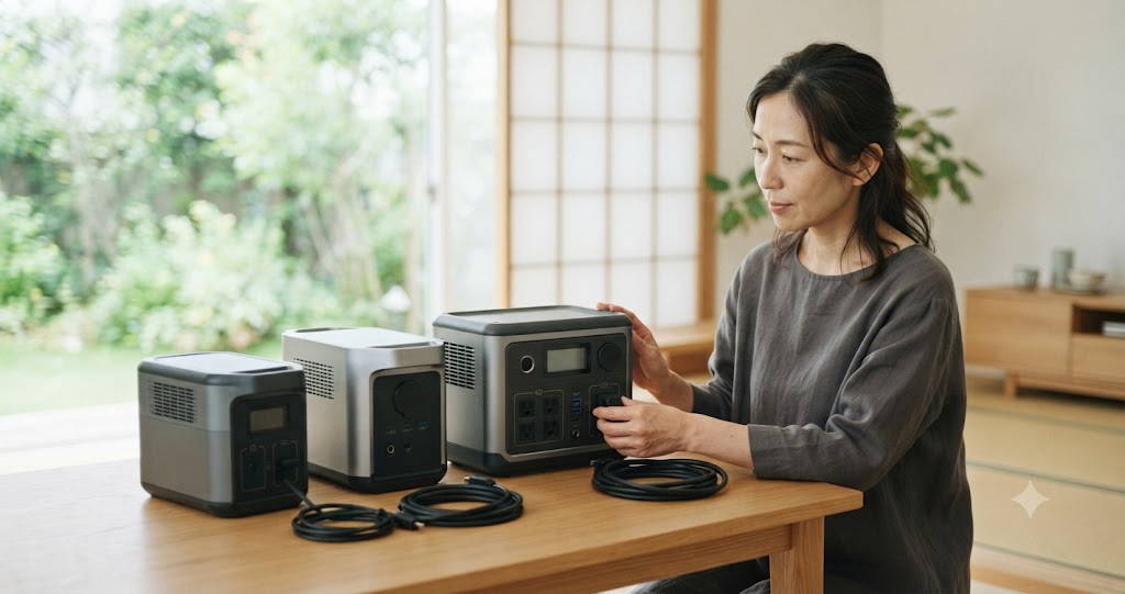 ポータブル電源端子比較を表すイメージ画像
