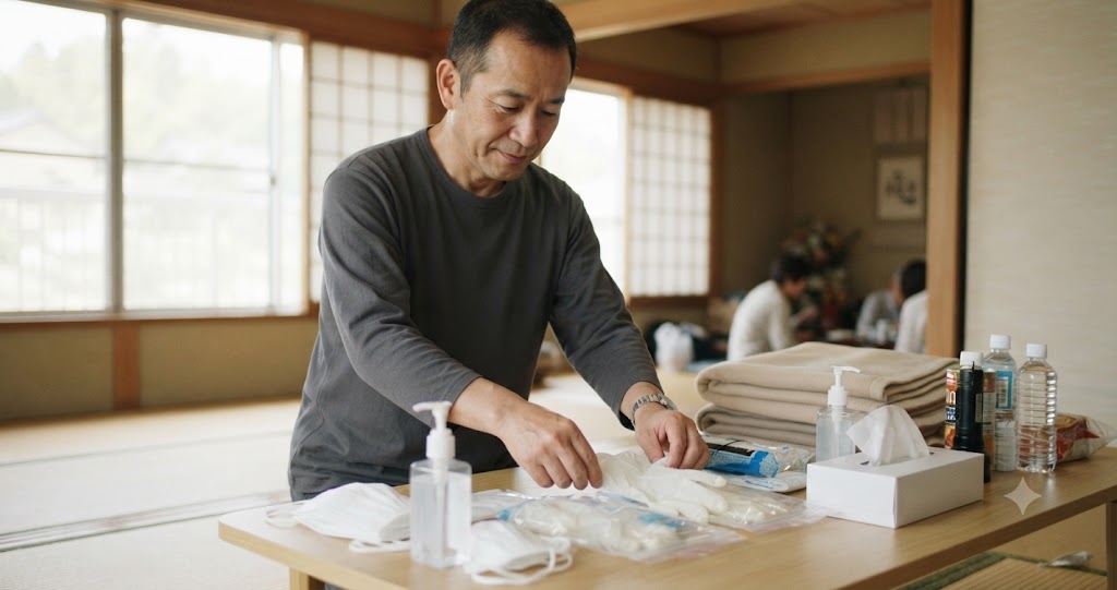 避難時の暑さ対策を表すイメージ画像