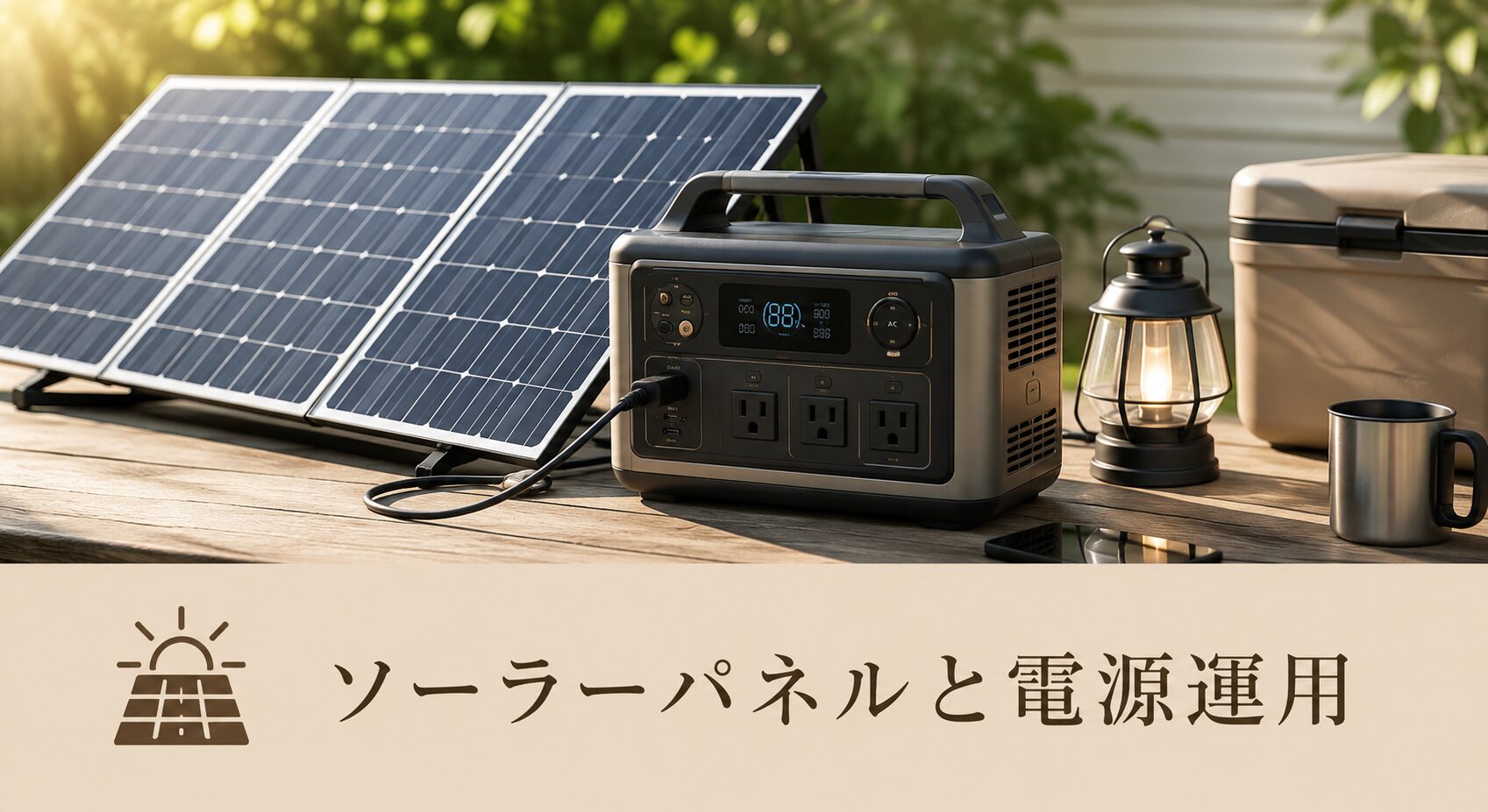 ソーラーパネルと電源運用