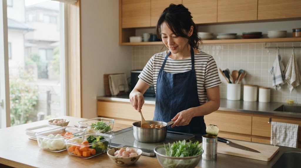 日常食品の備蓄活用を表すイメージ画像