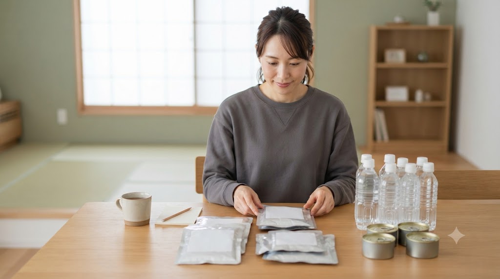 家族向け非常食備蓄を表すイメージ画像