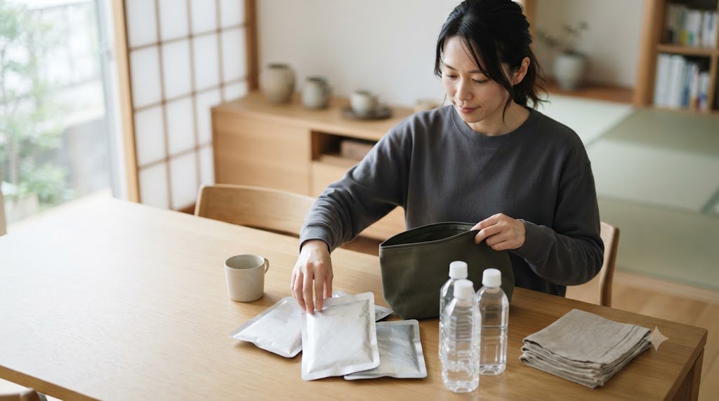 携帯できる非常食を表すイメージ画像